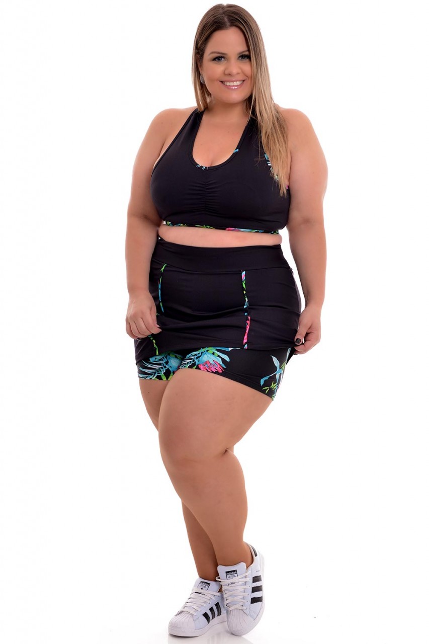 macacão academia plus size