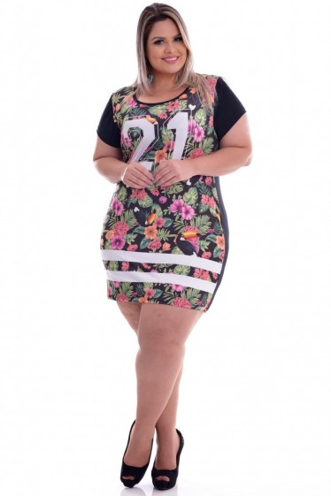 Vestido Plus Size College Vestido Plus Size College